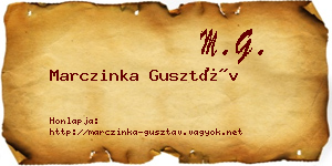Marczinka Gusztáv névjegykártya