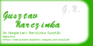 gusztav marczinka business card